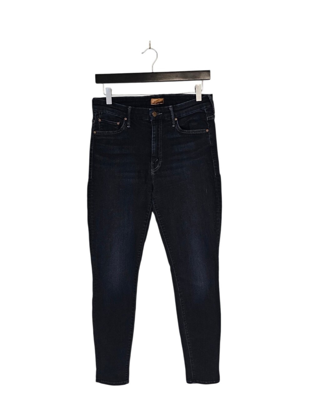 MOTHER High Waisted Looker Coffee Tea Or Me Dark Blue Skinny Jeans 29 Preowned